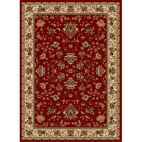 Radici Usa 1597-1431-RED Como Rectangular Red Traditional Italy Area Rug- 5 ft. 5 in. W x 7 ft. 7 in. H 1597/1431/RED - main